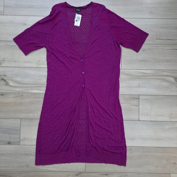 Torrid Space-Dye Pink Duster V-Neck Button-Front Cardigan Sweater Women Sz 2X - Picture 1 of 13